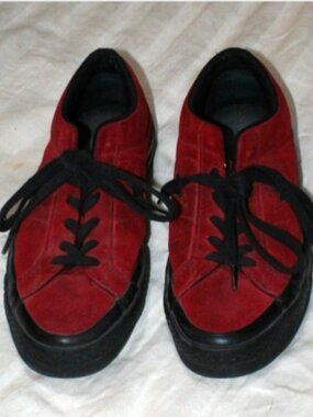 Vintage Converse All-Star Red Suede Low Tops Rare Men's 6.5 / Women's 8.5